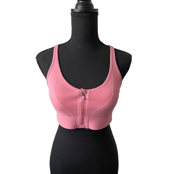 Athleta Sports Small Pink - Empower II Daily‎ A-C Low-Impact NWOT Open Front Zip - Picture 1 of 12